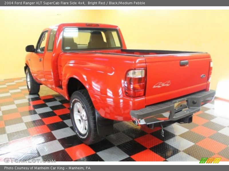 Bright Red / Black/Medium Pebble 2004 Ford Ranger XLT SuperCab Flare Side 4x4