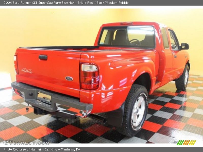 Bright Red / Black/Medium Pebble 2004 Ford Ranger XLT SuperCab Flare Side 4x4