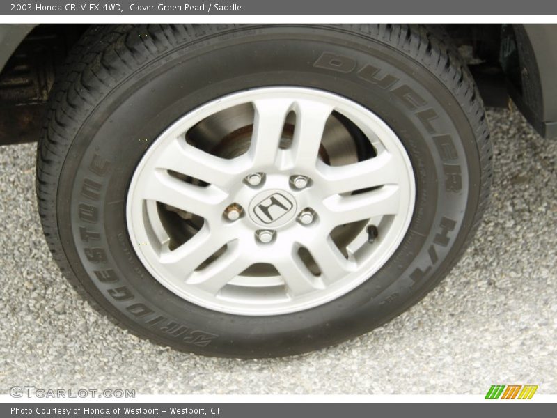 Clover Green Pearl / Saddle 2003 Honda CR-V EX 4WD