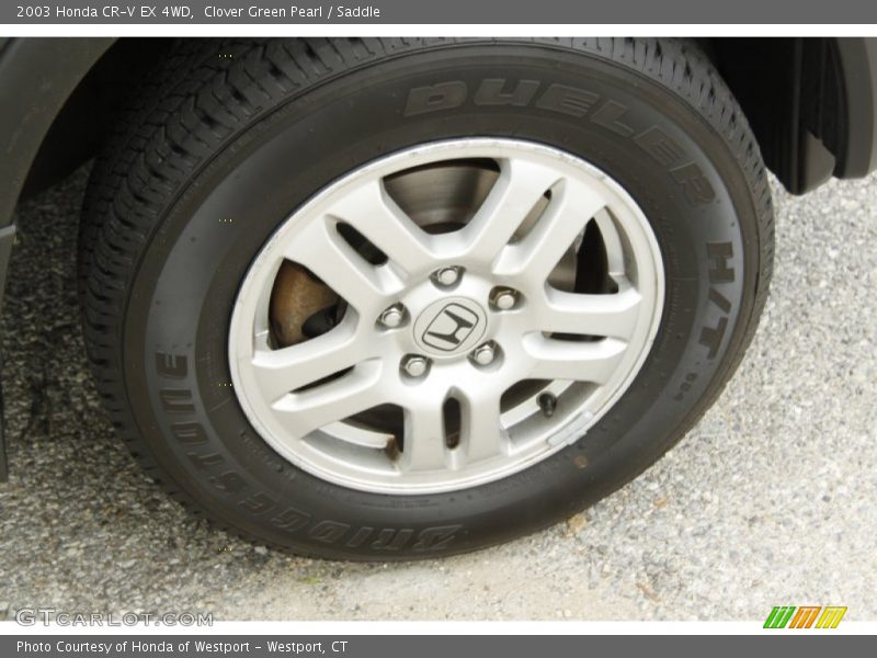 Clover Green Pearl / Saddle 2003 Honda CR-V EX 4WD