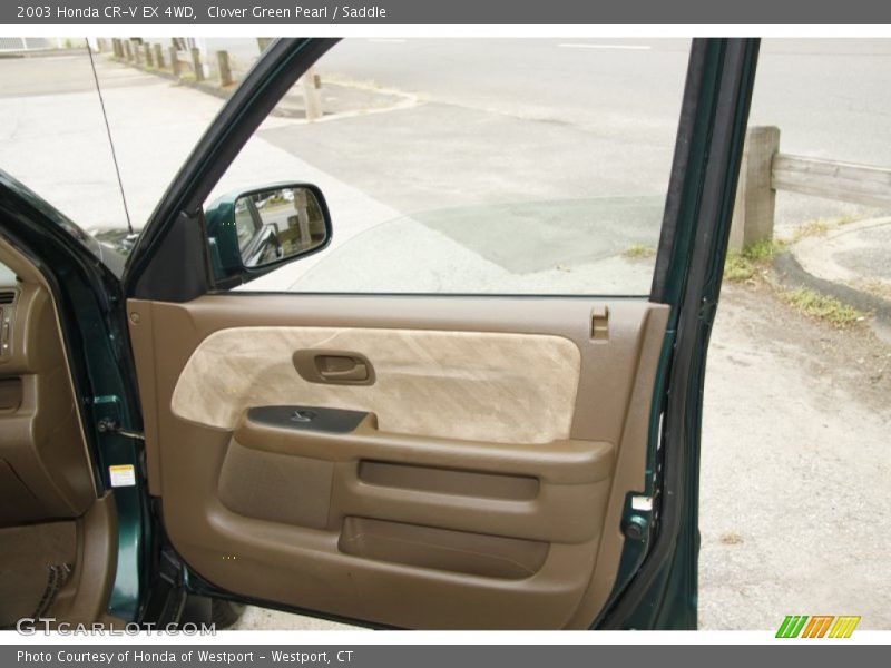 Clover Green Pearl / Saddle 2003 Honda CR-V EX 4WD
