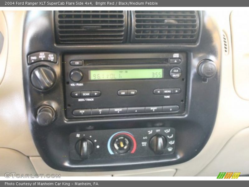 Bright Red / Black/Medium Pebble 2004 Ford Ranger XLT SuperCab Flare Side 4x4