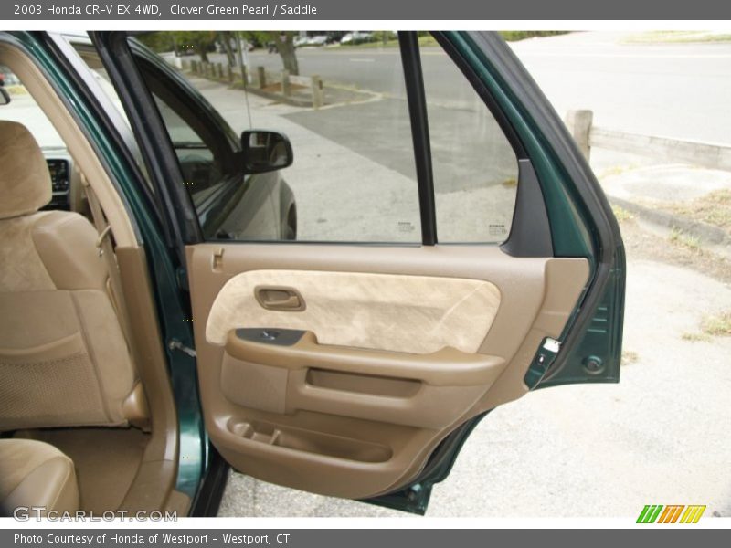 Clover Green Pearl / Saddle 2003 Honda CR-V EX 4WD
