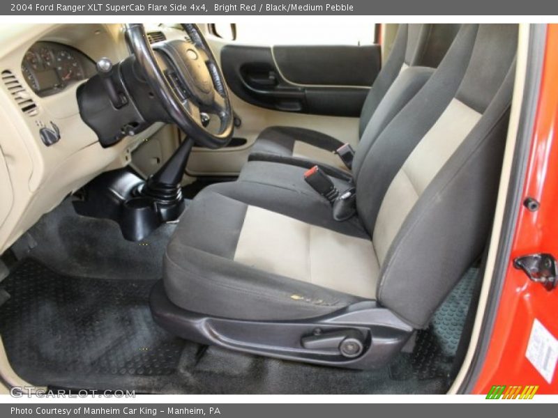 Bright Red / Black/Medium Pebble 2004 Ford Ranger XLT SuperCab Flare Side 4x4