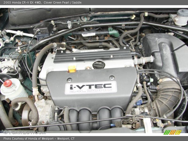 Clover Green Pearl / Saddle 2003 Honda CR-V EX 4WD