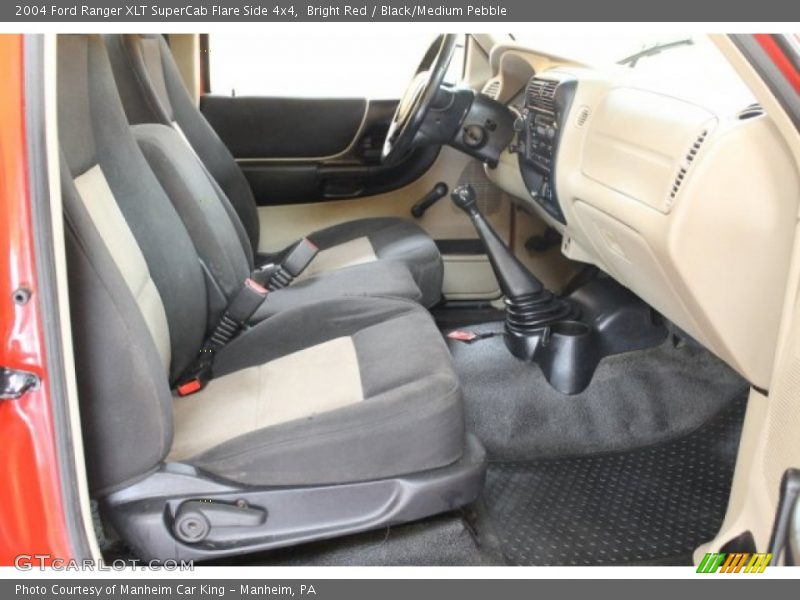 Bright Red / Black/Medium Pebble 2004 Ford Ranger XLT SuperCab Flare Side 4x4