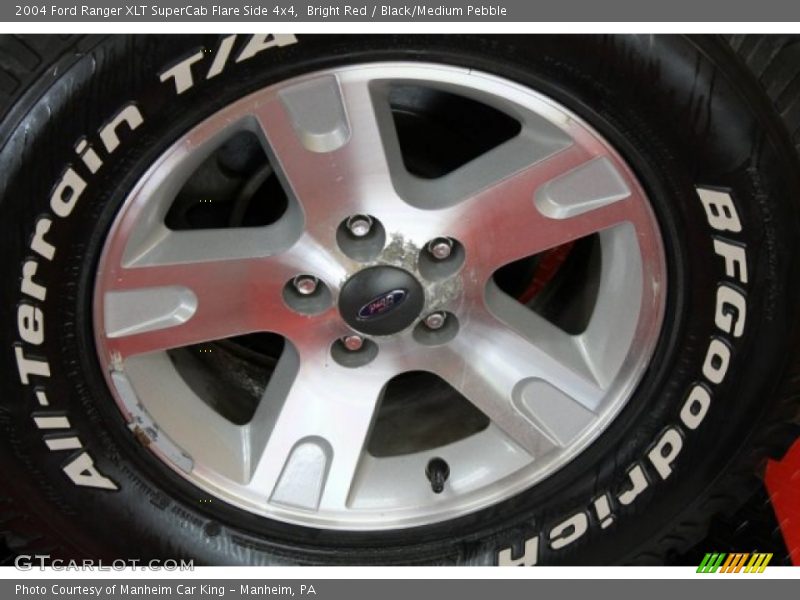 Bright Red / Black/Medium Pebble 2004 Ford Ranger XLT SuperCab Flare Side 4x4