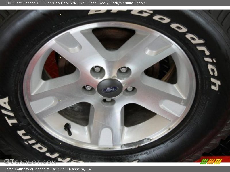 Bright Red / Black/Medium Pebble 2004 Ford Ranger XLT SuperCab Flare Side 4x4