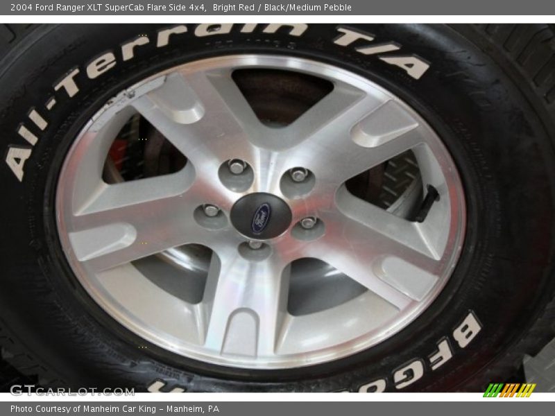Bright Red / Black/Medium Pebble 2004 Ford Ranger XLT SuperCab Flare Side 4x4