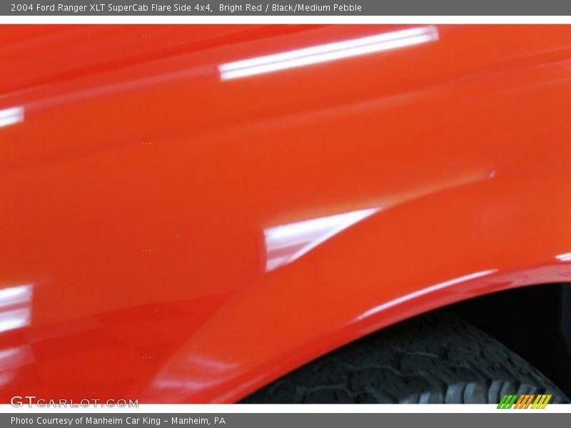 Bright Red / Black/Medium Pebble 2004 Ford Ranger XLT SuperCab Flare Side 4x4