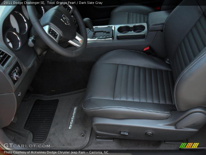 Toxic Orange Pearl / Dark Slate Gray 2011 Dodge Challenger SE