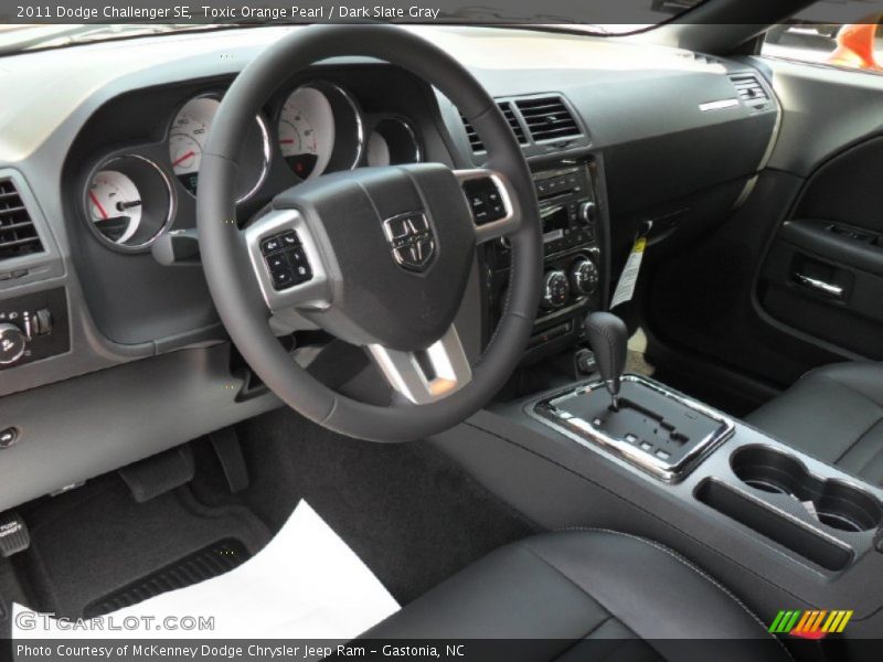 Toxic Orange Pearl / Dark Slate Gray 2011 Dodge Challenger SE