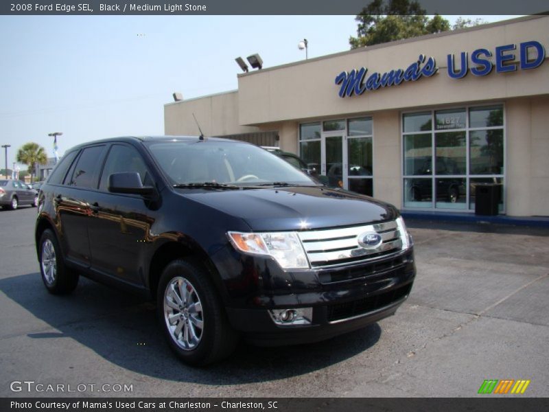 Black / Medium Light Stone 2008 Ford Edge SEL