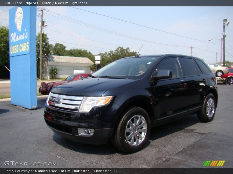 Black / Medium Light Stone 2008 Ford Edge SEL