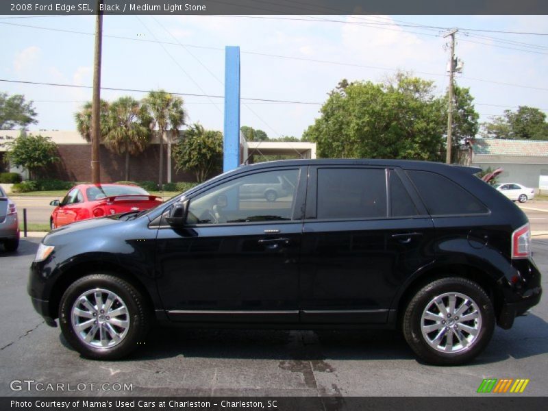 Black / Medium Light Stone 2008 Ford Edge SEL