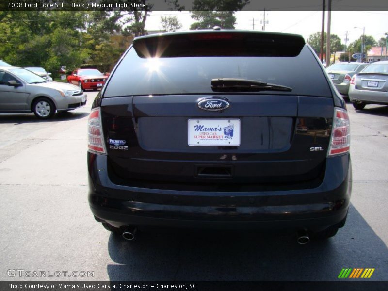 Black / Medium Light Stone 2008 Ford Edge SEL