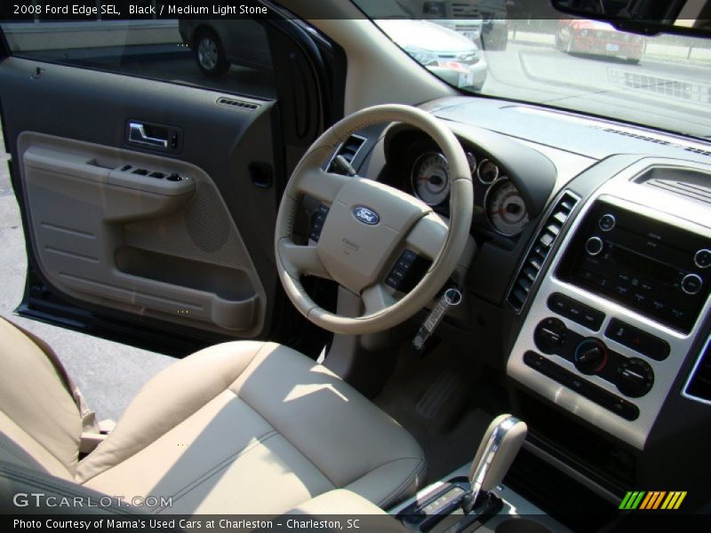 Black / Medium Light Stone 2008 Ford Edge SEL