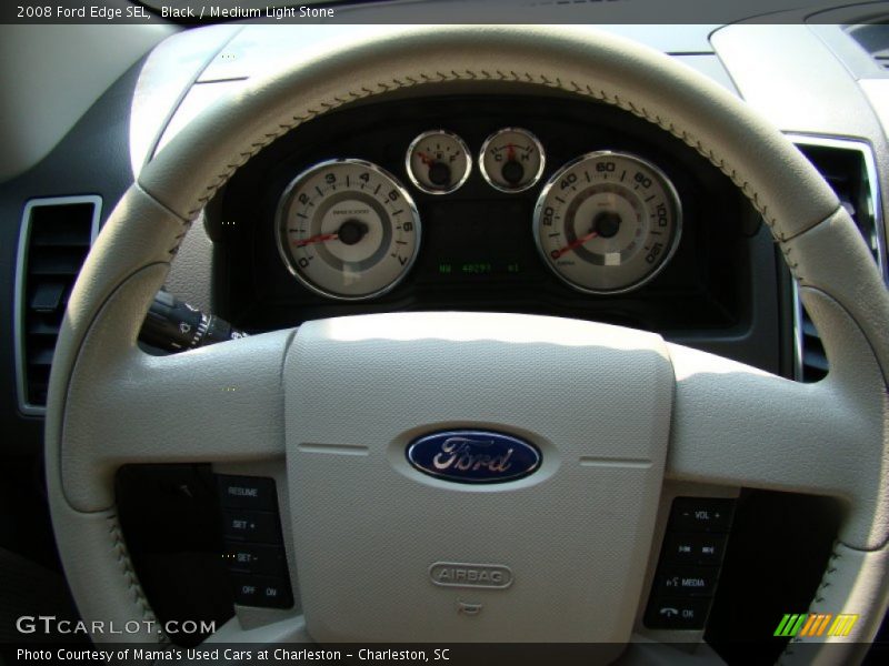 Black / Medium Light Stone 2008 Ford Edge SEL