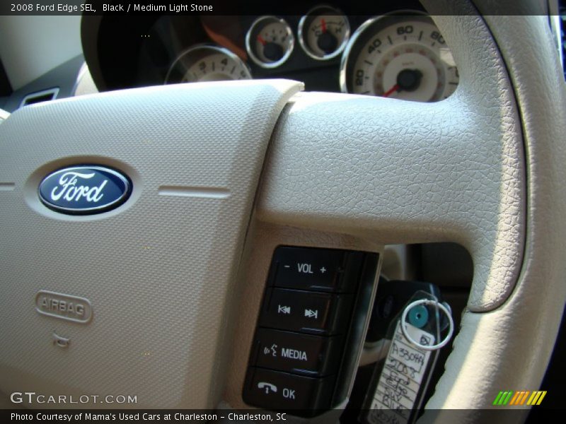 Black / Medium Light Stone 2008 Ford Edge SEL