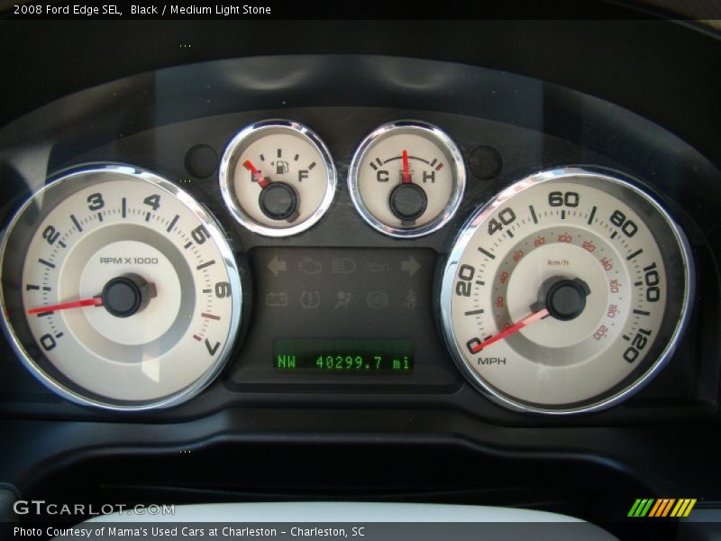 Black / Medium Light Stone 2008 Ford Edge SEL