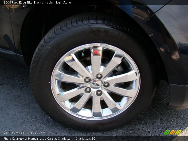 Black / Medium Light Stone 2008 Ford Edge SEL
