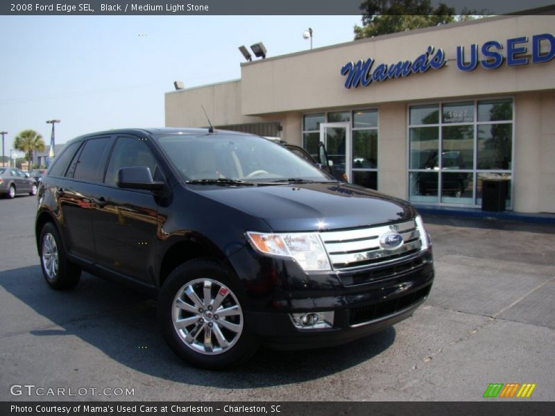 Black / Medium Light Stone 2008 Ford Edge SEL