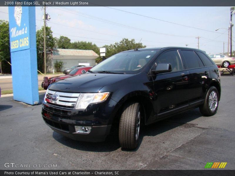 Black / Medium Light Stone 2008 Ford Edge SEL