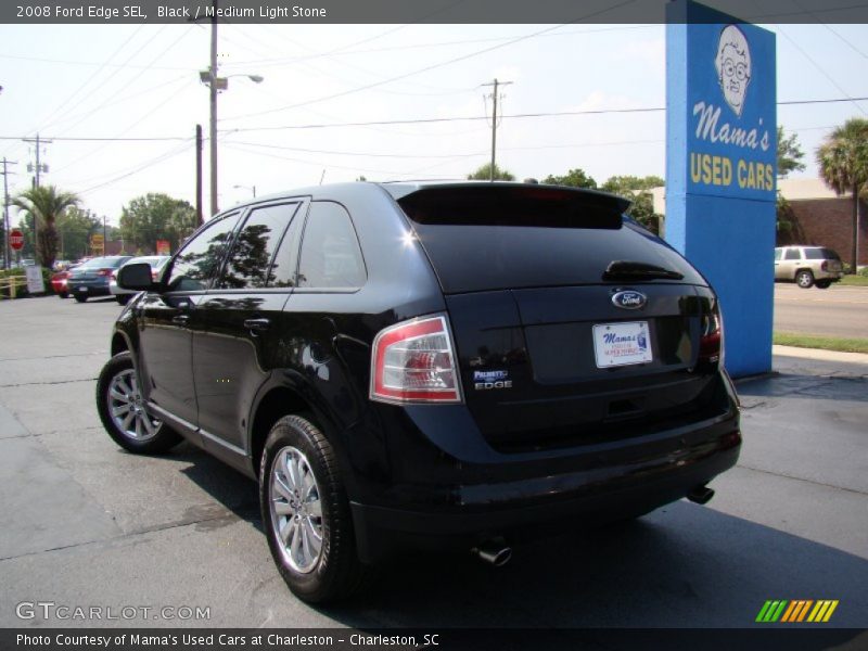 Black / Medium Light Stone 2008 Ford Edge SEL