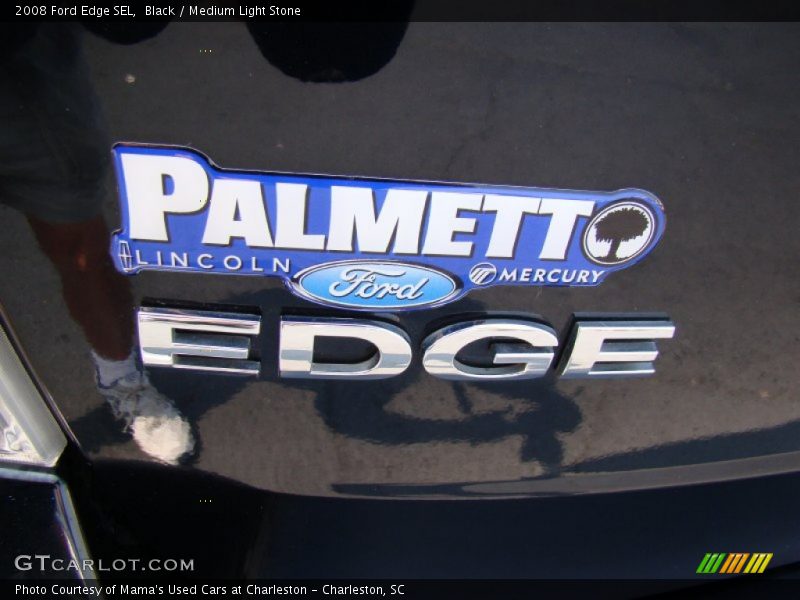 Black / Medium Light Stone 2008 Ford Edge SEL