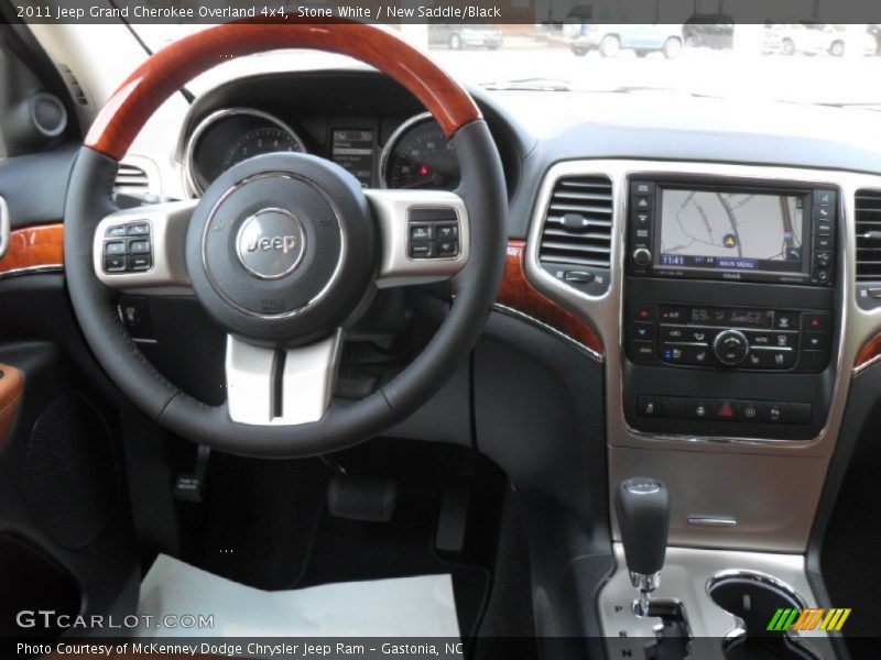 Stone White / New Saddle/Black 2011 Jeep Grand Cherokee Overland 4x4
