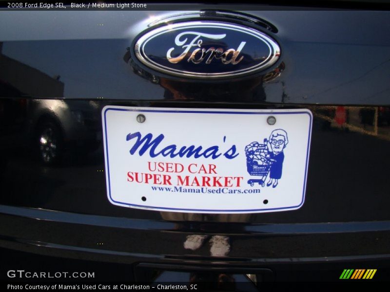 Black / Medium Light Stone 2008 Ford Edge SEL