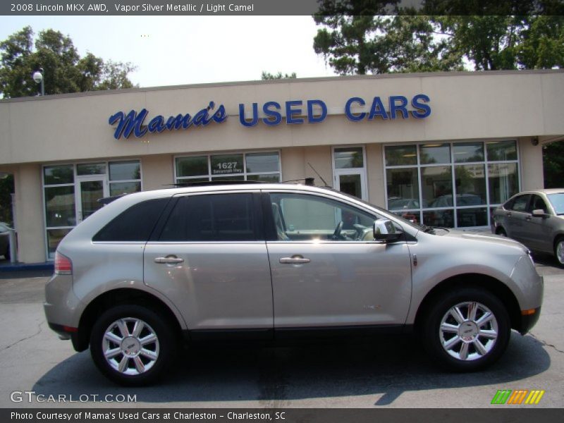 Vapor Silver Metallic / Light Camel 2008 Lincoln MKX AWD