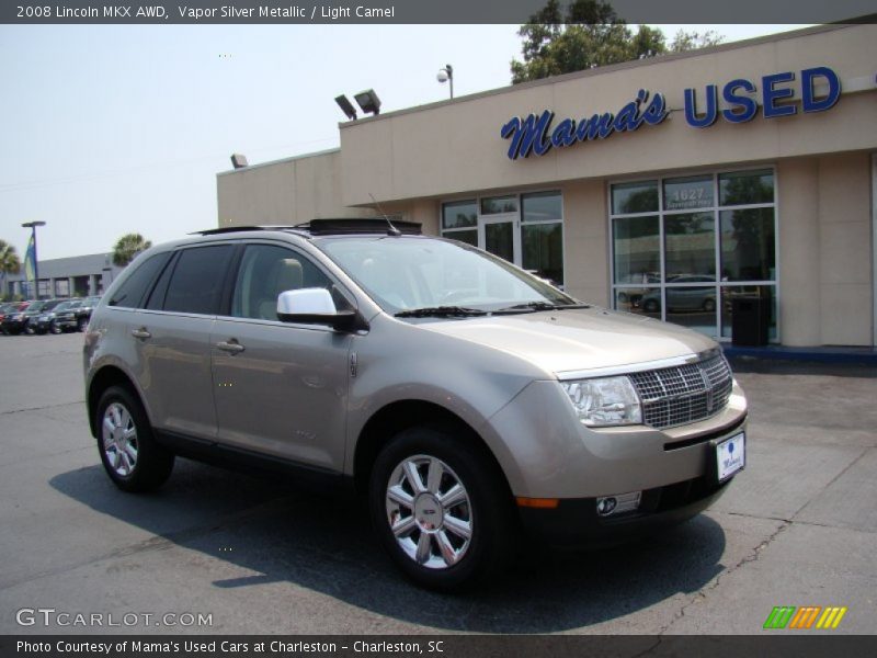 Vapor Silver Metallic / Light Camel 2008 Lincoln MKX AWD