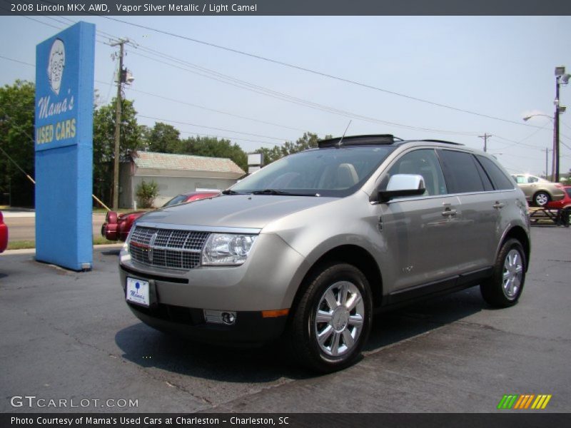 Vapor Silver Metallic / Light Camel 2008 Lincoln MKX AWD