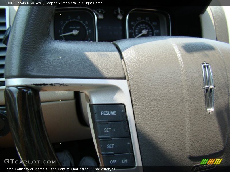 Vapor Silver Metallic / Light Camel 2008 Lincoln MKX AWD