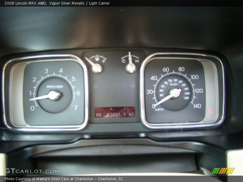 Vapor Silver Metallic / Light Camel 2008 Lincoln MKX AWD