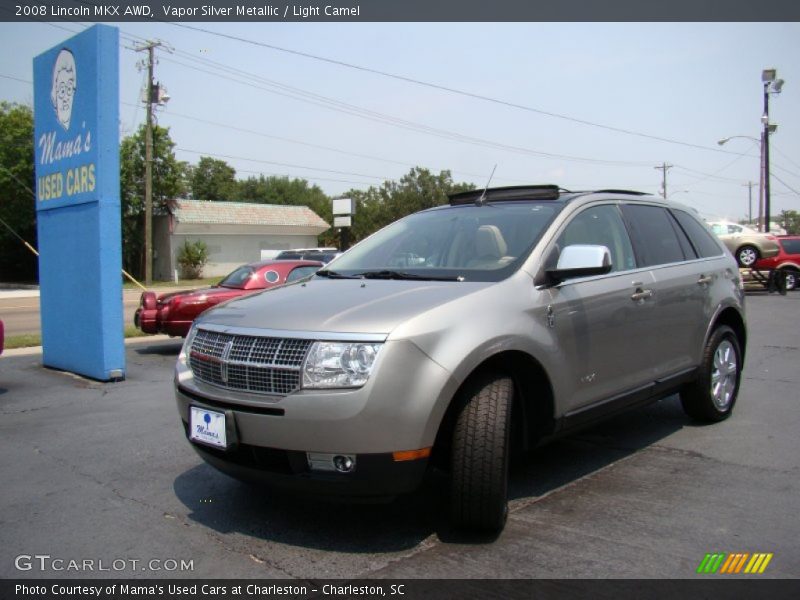 Vapor Silver Metallic / Light Camel 2008 Lincoln MKX AWD