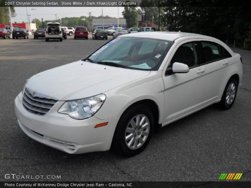 Stone White / Dark Khaki/Light Graystone 2007 Chrysler Sebring Sedan