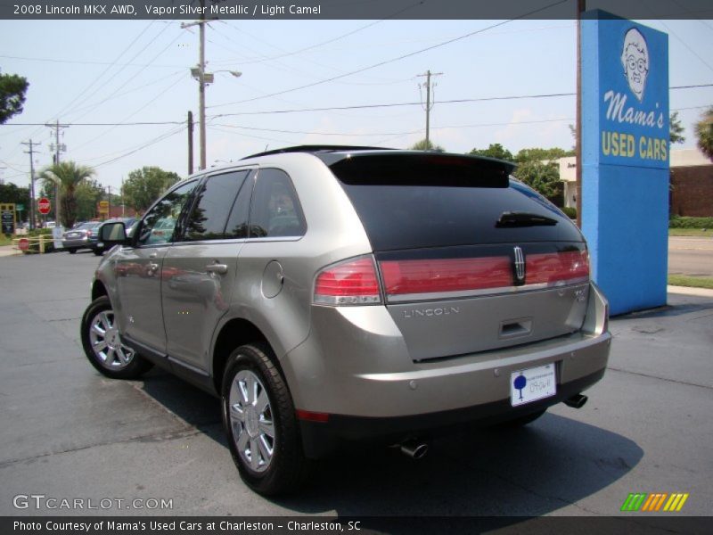 Vapor Silver Metallic / Light Camel 2008 Lincoln MKX AWD
