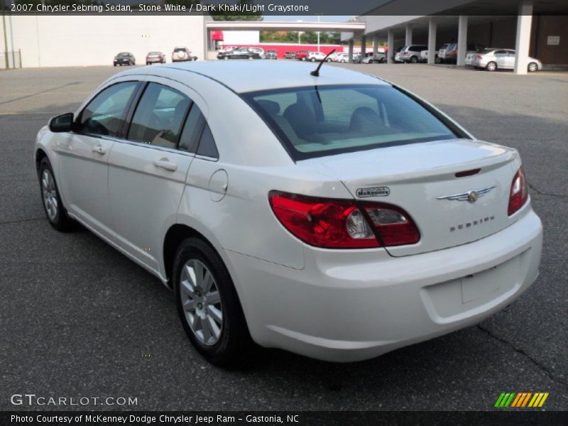 Stone White / Dark Khaki/Light Graystone 2007 Chrysler Sebring Sedan