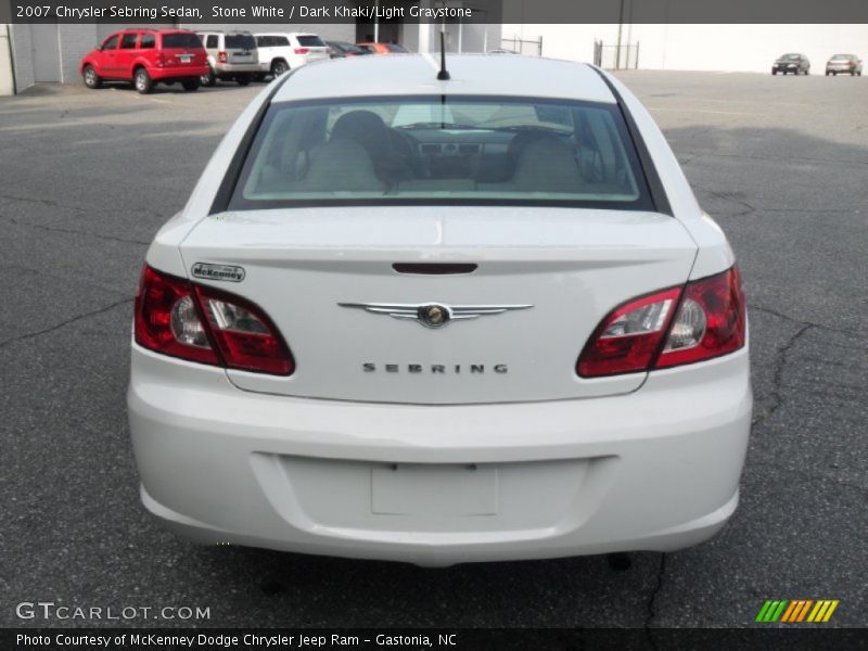 Stone White / Dark Khaki/Light Graystone 2007 Chrysler Sebring Sedan