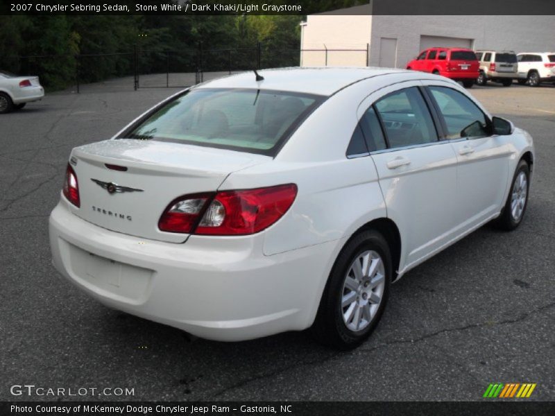 Stone White / Dark Khaki/Light Graystone 2007 Chrysler Sebring Sedan