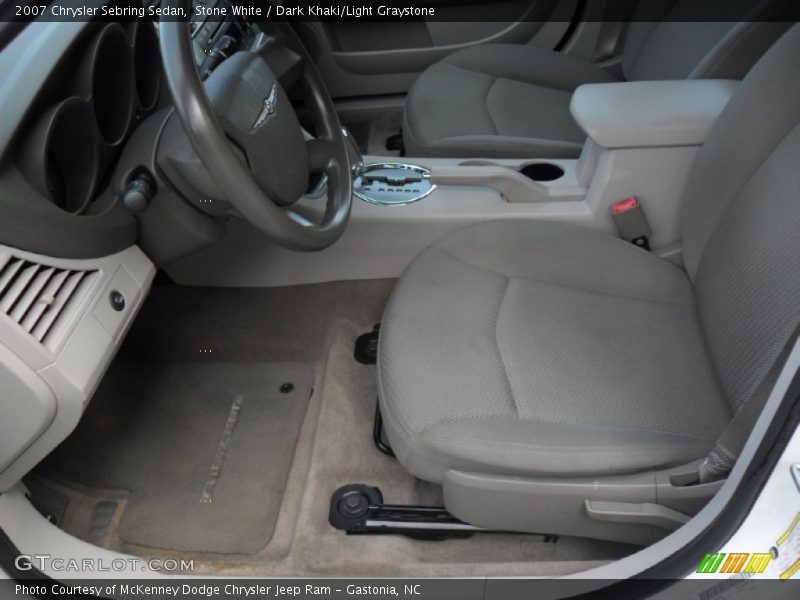 Stone White / Dark Khaki/Light Graystone 2007 Chrysler Sebring Sedan
