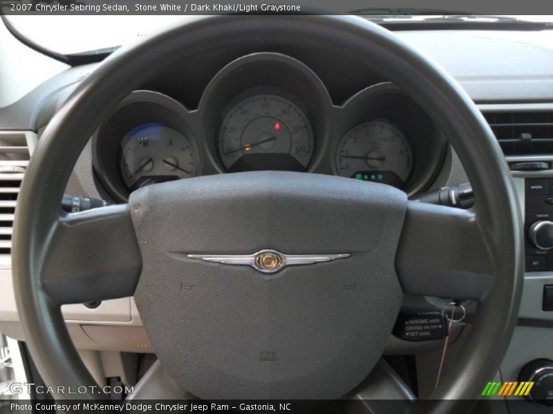 Stone White / Dark Khaki/Light Graystone 2007 Chrysler Sebring Sedan