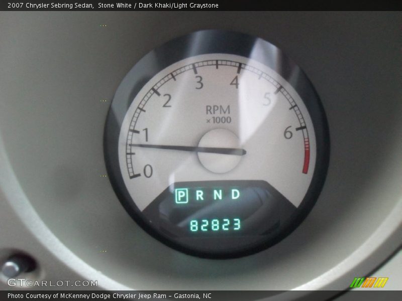 Stone White / Dark Khaki/Light Graystone 2007 Chrysler Sebring Sedan