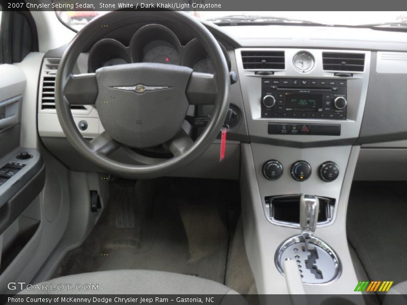 Stone White / Dark Khaki/Light Graystone 2007 Chrysler Sebring Sedan