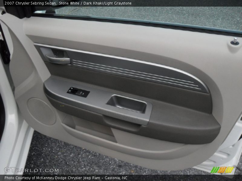 Stone White / Dark Khaki/Light Graystone 2007 Chrysler Sebring Sedan