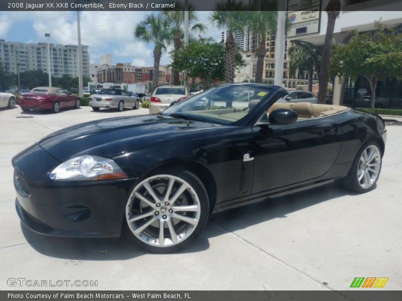 Ebony Black / Caramel 2008 Jaguar XK XK8 Convertible