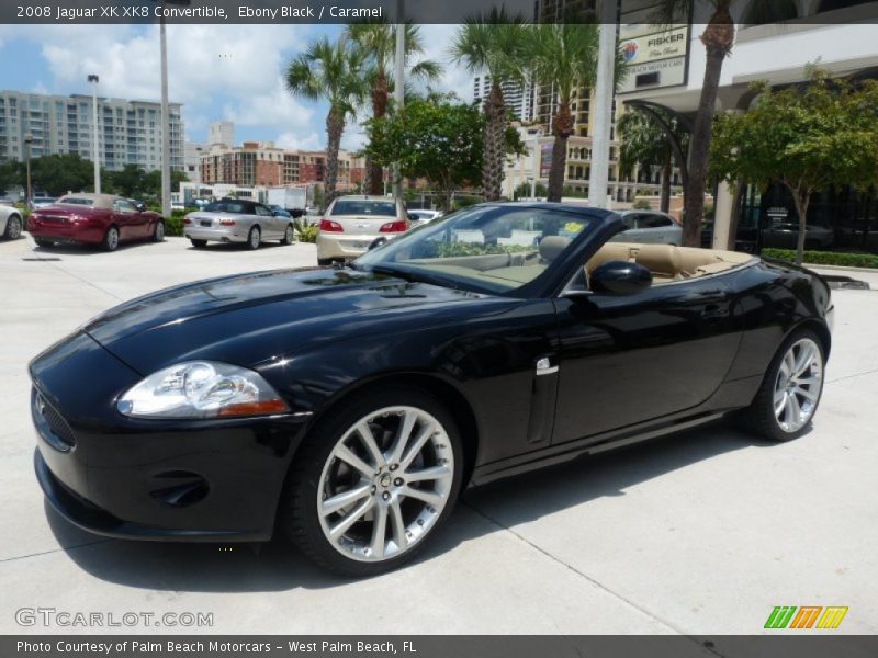 Ebony Black / Caramel 2008 Jaguar XK XK8 Convertible