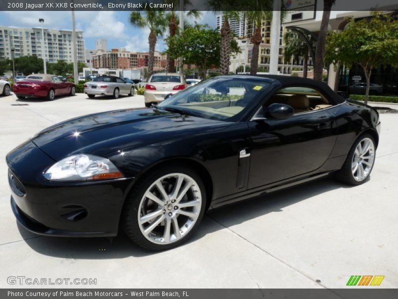 Ebony Black / Caramel 2008 Jaguar XK XK8 Convertible